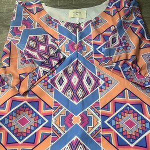 Everly Summer‎ Aztec Print Dress Women’s Size Small Light Flowy Keyhole Short